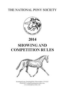 THE NATIONAL PONY SOCIETY[removed]SHOWING AND COMPETITION RULES