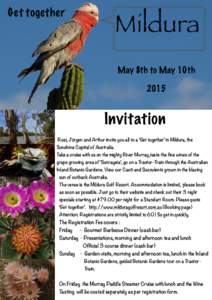 Get together  Mildura May 8th to May 10th 2015
