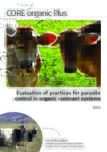 CORE organic Plus  Evaluation of practices for parasite control in organic ruminant systems PROPara