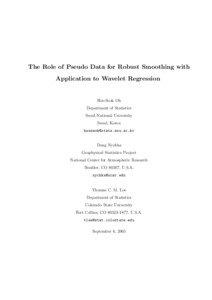 The Role of Pseudo Data for Robust Smoothing with Application to Wavelet Regression