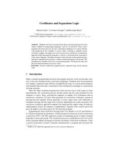 Logic / Theoretical computer science / Mathematical logic / Logic in computer science / Java bytecode / Hoare logic / Interpretation / Separation logic / Bytecode / Model theory