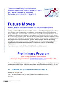 Futures Research, Vol. 26, Special Edition of the Newsletter of the ISA Research Committee on Futures Research, FebInternational Sociological Association Research Committee Futures Research (RC07) XVII World Cong