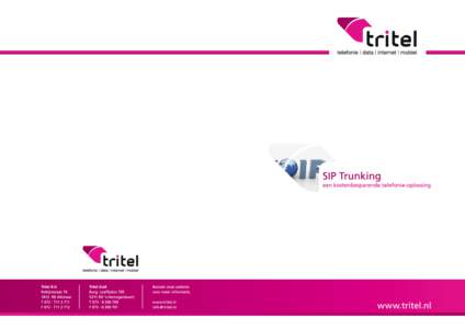 Tritel A3 folder SIP Trunking