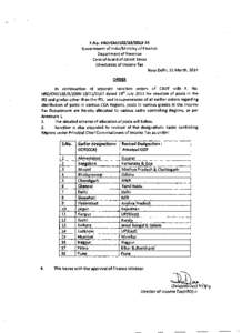 F.No. HRD/CM[removed] Government of India/Ministry of Finance Department of Revenue Central Board of Direct Taxes Directorate of Income Tax New Delhi, 31 March, 2014