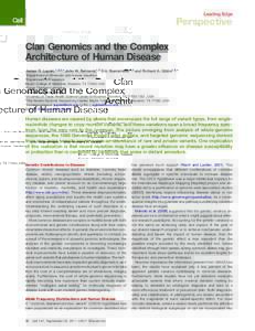Clan Genomics and the Complex Architecture of Human Disease