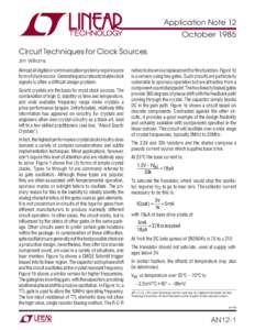 AN12 - Circuit Techniques for Clock Sources