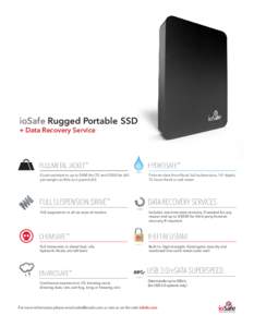 ioSafe Rugged Portable SSD + Data Recovery Service FULL METAL JACKET™  HYDROSAFE™