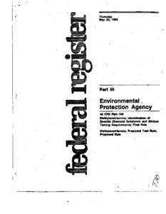 EPA/Diethylenetriamine; Identification of Specific Chemical Substance and Mixture Testing Requirements; Final Rule