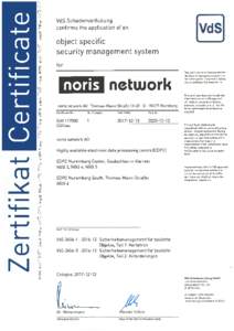 vus Schadenverhütung confirms the appUcation of an object specific security management system for