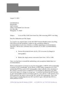 Microsoft Word - NovaRest Letter concerning L&E recommendations