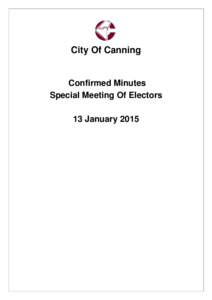 Minutes of Special Council Meeting[removed]January 2015