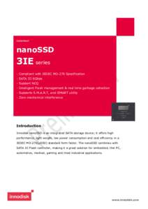 Datasheet  nanoSSD 3IE series - Compliant with JEDEC MO-276 Specification