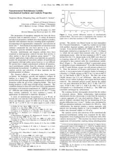 5492  J. Am. Chem. Soc. 1996, 118, Nanostructured Molybdenum Carbide: Sonochemical Synthesis and Catalytic Properties