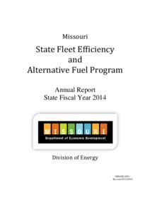 Missouri  State Fleet Efficiency and Alternative Fuel Program Annual Report