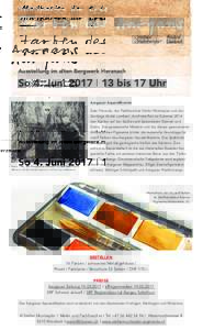 Ausstellung im alten Bergwerk Herznach  So 4. Juni 2017 I 13 bis 17 Uhr Aargauer Aquarellkasten  Foto: 1940, der Fotograf ist unbekannt. Zwei italienische