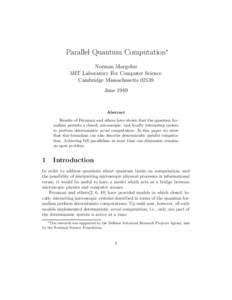 Computer science / Quantum information science / Information theory / Quantum computer / Quantum cryptography / Computation / Reversible computing / Cellular automaton / Actor model / Theoretical computer science / Applied mathematics / Models of computation
