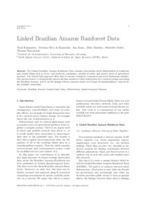 1  UndefinedIOS Press  Linked Brazilian Amazon Rainforest Data