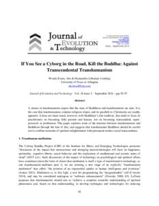 A peer-reviewed electronic journal published by the Institute for Ethics and Emerging Technologies ISSN[removed]