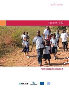SOCIAL SECTOR  EDUCATION PDNA GUIDELINES VOLUME B