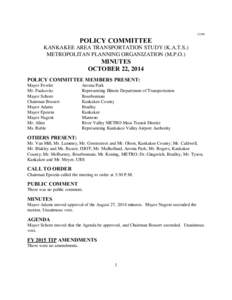 [removed]POLICY COMMITTEE KANKAKEE AREA TRANSPORTATION STUDY (K.A.T.S.) METROPOLITAN PLANNING ORGANIZATION (M.P.O.)