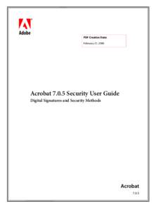 bc  PDF Creation Date: February 21, 2006  Acrobat[removed]Security User Guide
