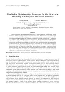 Genome Informatics 16(1): 223–Combining Bioinformatics Resources for the Structural Modelling of Eukaryotic Metabolic Networks