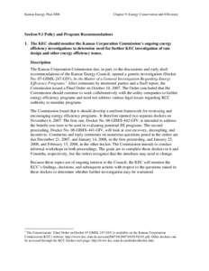 KEC - Draft Policy Energy Conservation and Efficiency Recommendations