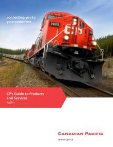 connecting you to your customers CP’s Guide to Products and Services Tariff 1