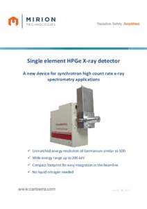Note HPGe detector single element