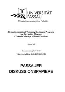 Microsoft Word - Diskussionspapier Strategic Aspects of Voluntary Disclosur…