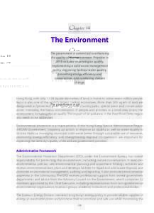 Chapter 14  The Environment The government is committed to enhancing the quality of the environment. Priorities in 2015 included improving air quality,