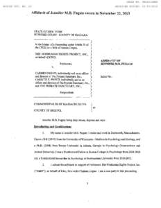 Affidavit of Jenniffer Fugate sworn to November 22, 2013