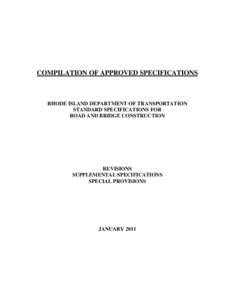 COMPILATION OF APPROVED SPECIFICATIONS