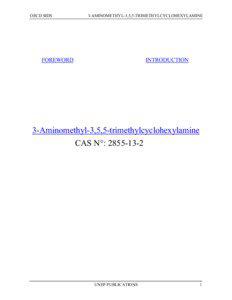 OECD SIDS  3-AMINOMETHYL-3,5,5-TRIMETHYLCYCLOHEXYLAMINE