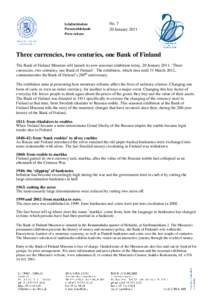 Lehdistötiedote Pressmeddelande Press release No[removed]January 2011