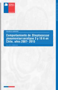 Ministerio de Salud  VIGILANCIA DE LABORATORIO Comportamiento de Streptococcus pneumoniae serotipos 3 y 19 A en