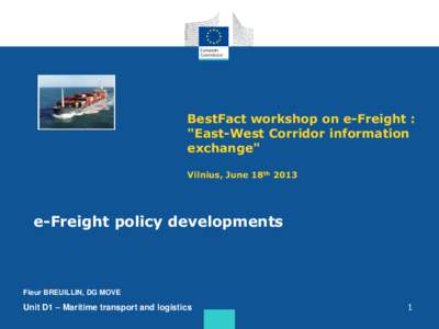 BestFact workshop on e-Freight : 