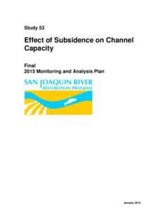 Study 53  Effect of Subsidence on Channel Capacity Final 2015 Monitoring and Analysis Plan