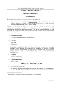 Microsoft Word - Contract Notice _IT Equipment No. 7