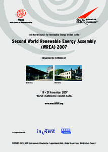 EUROSOLAR The European Association for Renewable Energy The World Council for Renewable Energy invites to the