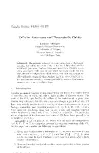 Cellular Automata and Nonperiodic Orbits