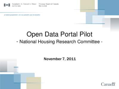 Open Government Update on Open Data Portal Pilot Project