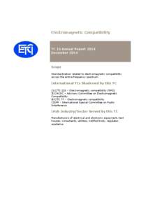 Electromagnetic Compatibility  TC 16 Annual Report 2014 DecemberScope