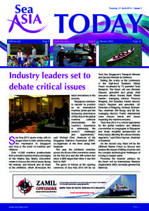 NEWS  Sea Asia Today | Tuesday, 21 April 2015 Tuesday, 21 April 2015 | Issue 1  SMW launch