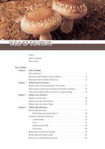 TABLE OF CONTENTS Preface Table of Contents Photo Gallery Part I. Shiitake Chapter 1