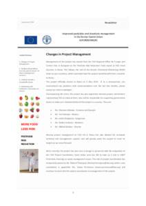 SeptemberNewsletter Improved pesticides and chemicals management in the former Soviet Union
