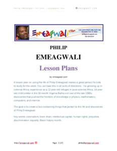 Philip EMEAGWALI for Kids  – Emeagwali Box ©emeagwali.com