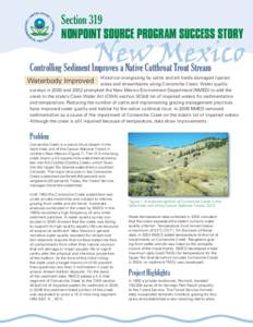 New Mexico’s Comanche Creek Section 319 Success Story: Controlling Sediment Improves a Native Cutthroat Trout Stream