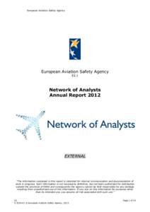 European Aviation Safety Agency  European Aviation Safety Agency E2.1  Network of Analysts