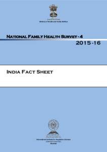 Ministry of Health and Family Welfare  National Family Health Survey